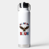 Patriottische Adelaar Zes Zeven Bruh Vector Design Waterfles (Voorkant)
