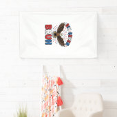 Patriottische Adelaar Zes Zeven Bruh Vector Ontwer Spandoek (Insitu)
