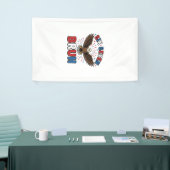 Patriottische Adelaar Zes Zeven Bruh Vector Ontwer Spandoek (Beurs)