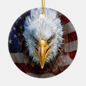 Patriottische adelaar - Zie Terug Keramisch Ornament (Voorkant)