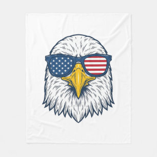 Patriottische Adelaar Zonnebril Vintage Vector Des Fleece Deken