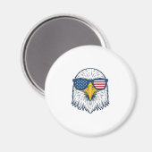 Patriottische Adelaar Zonnebril Vintage Vector Des Magneet (Voorkant / Achterkant)
