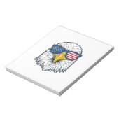 Patriottische Adelaar Zonnebril Vintage Vector Des Notitieblok (Linkerzijde)
