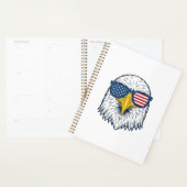 Patriottische Adelaar Zonnebril Vintage Vector Des Planner (Display)