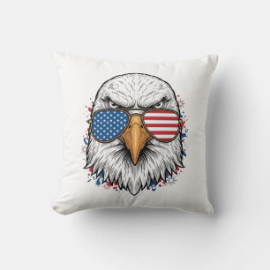 Patriottische Adelaar Zonnebril Vintage Vector T-s Kussen