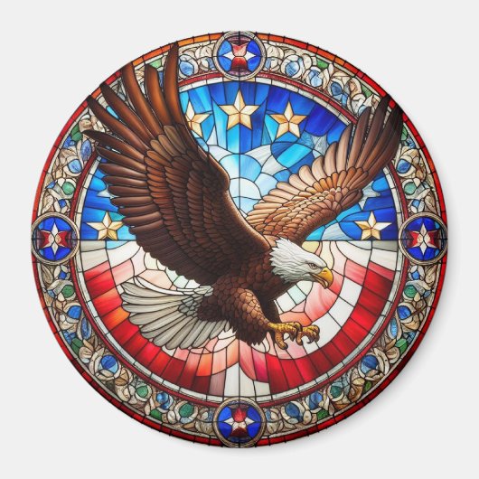 patriottische adelaarmagneet magneet (Voorkant)