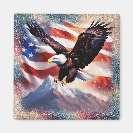 patriottische adelaarmagneet magneet (Voorkant)