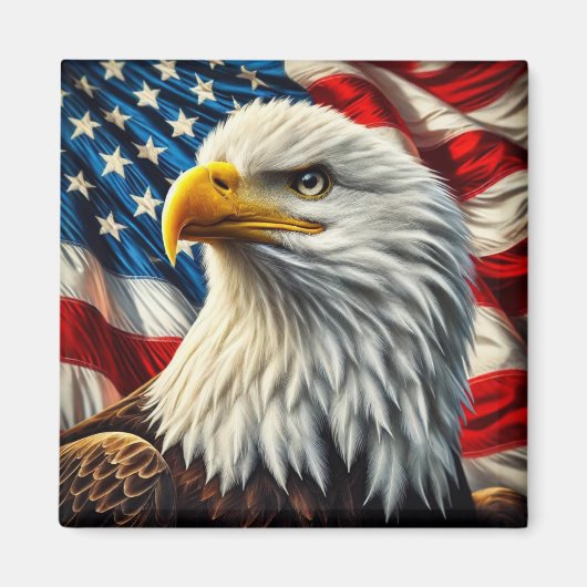 patriottische adelaarmagneet magneet (Voorkant)