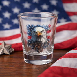 Patriottische Adelaarsgeest met Kordate Amerikaans Shot Glas