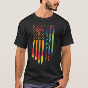 Patriottische ademhalingstherapie RT vlag Amerikaa T-shirt