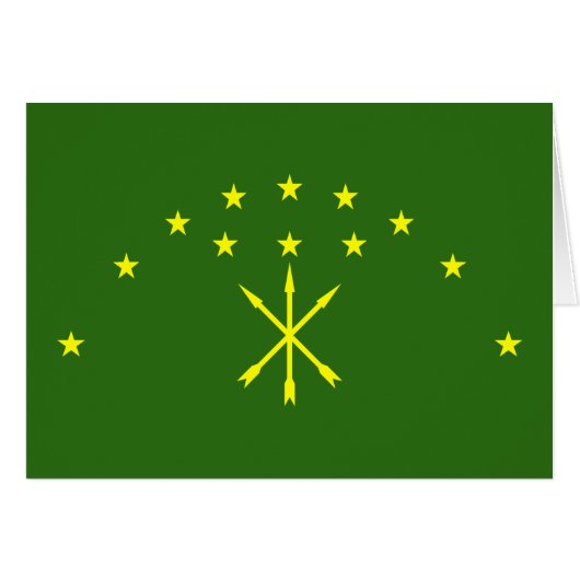 Patriottische Adygea-vlag (Voorkant Horizontaal)