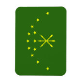 Patriottische Adygea-vlag Magneet (Verticaal)