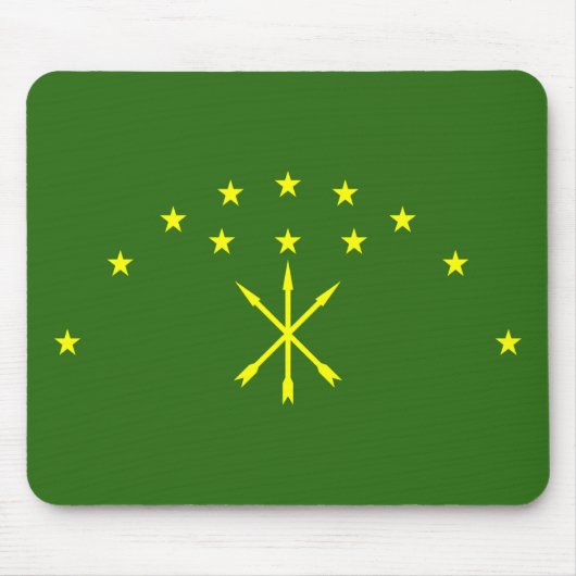 Patriottische Adygea-vlag Muismat (Voorkant)