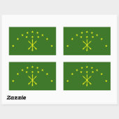 Patriottische Adygea-vlag Rechthoekige Sticker (Vel)