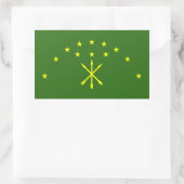 Patriottische Adygea-vlag Rechthoekige Sticker (Tas)