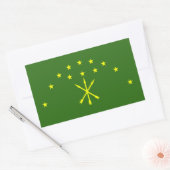 Patriottische Adygea-vlag Rechthoekige Sticker (Envelop)