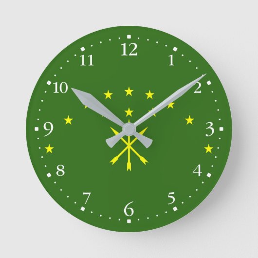 Patriottische Adygea-vlag Ronde Klok (Voorkant)