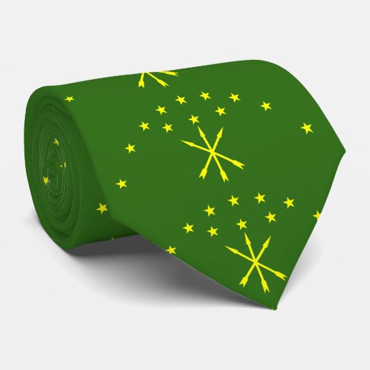 Patriottische Adygea-vlag Stropdas (Opgerold)