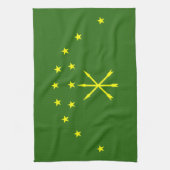 Patriottische Adygea-vlag Theedoek (Verticaal)