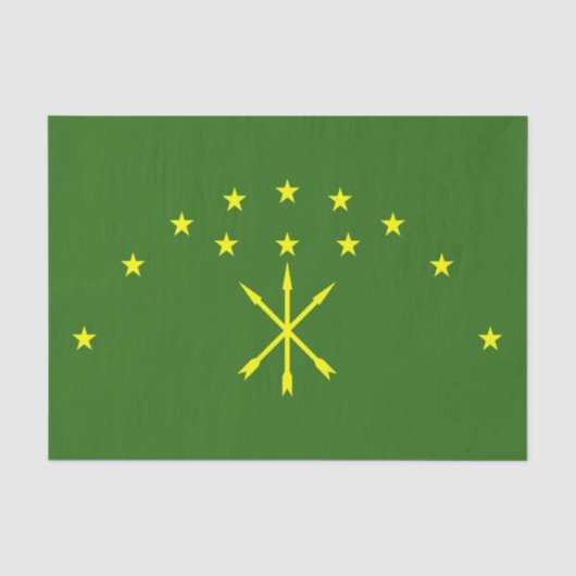 Patriottische Adygea-vlag Tissuepapier (Voorkant)