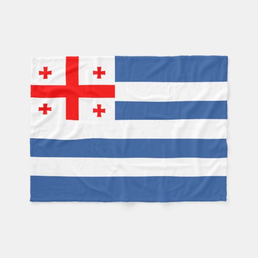 Patriottische Adzjaarse vlag Fleece Deken (Voorkant (Horizontaal))