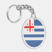 Patriottische Adzjaarse vlag Sleutelhanger (Voorkant Links)