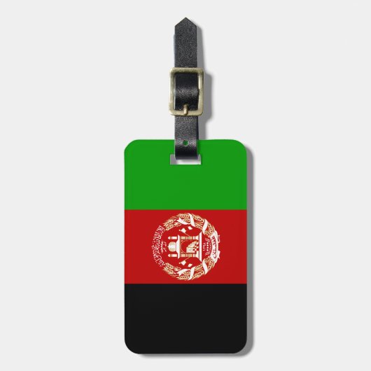 Patriottische Afghanistan vlag Bagagelabel (Voorkant verticaal)