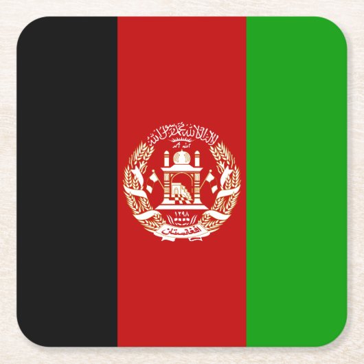 Patriottische Afghanistan vlag Kartonnen Onderzetters (Voorkant)