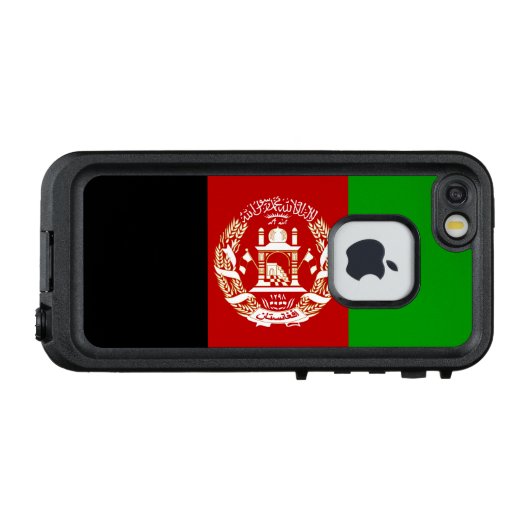 Patriottische Afghanistan vlag LifeProof iPhone Hoesje (Achterkant (horizontaal))