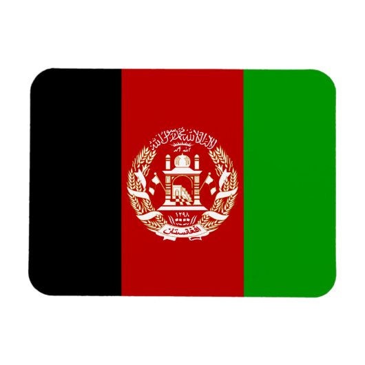 Patriottische Afghanistan vlag Magneet (Horizontaal)
