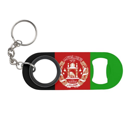 Patriottische Afghanistan vlag Mini Flessenopener (Voorkant (Horizontaal))