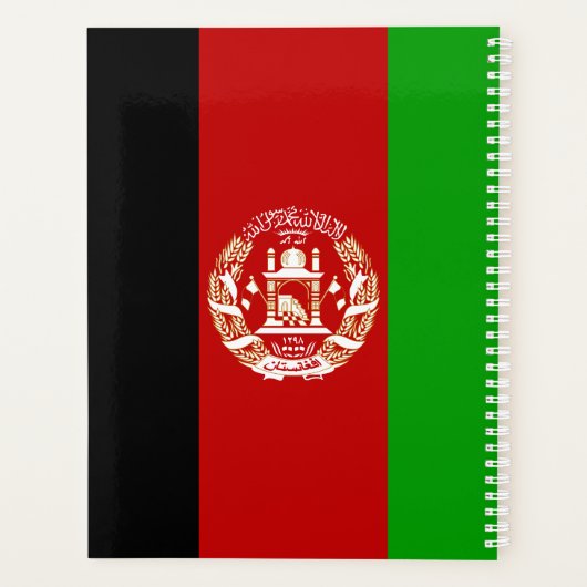 Patriottische Afghanistan vlag Planner (Achterkant)