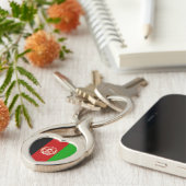 Patriottische Afghanistan vlag Sleutelhanger (Zijkant)