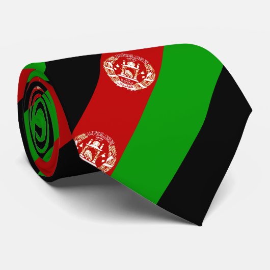 Patriottische Afghanistan vlag Stropdas (Opgerold)