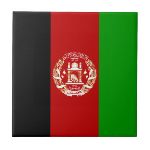 Patriottische Afghanistan vlag Tegeltje