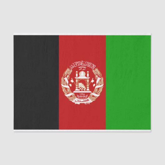 Patriottische Afghanistan vlag Tissuepapier (Voorkant)