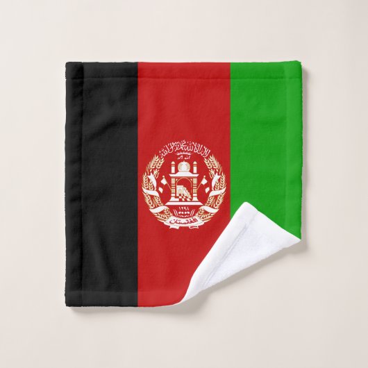 Patriottische Afghanistan vlag Washandje (Wasdoekje)