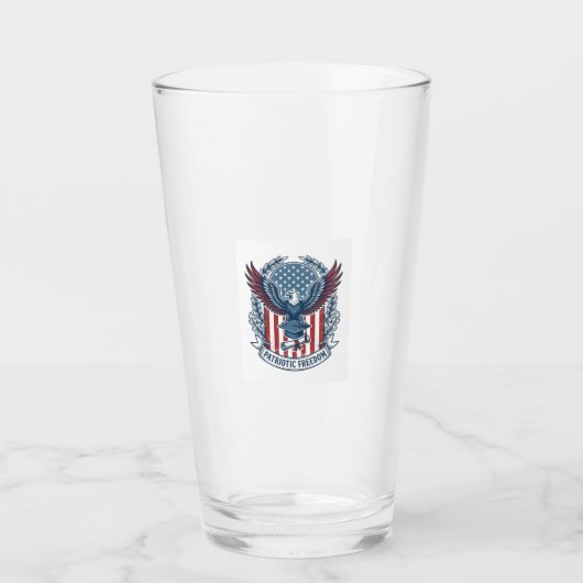 Patriottische afstudeer vector grafische T-shirt Glas (Voorkant)