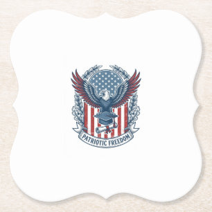 Patriottische afstudeer vector grafische T-shirt Kartonnen Onderzetters