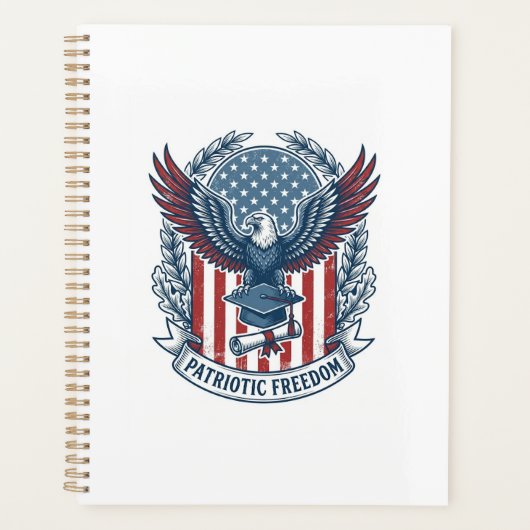 Patriottische afstudeer vector grafische T-shirt Planner (Voorkant)