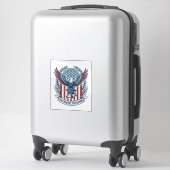 Patriottische afstudeer vector grafische T-shirt Sticker (Koffer)