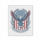 Patriottische afstudeer vector grafische T-shirt Sticker (Voorkant)