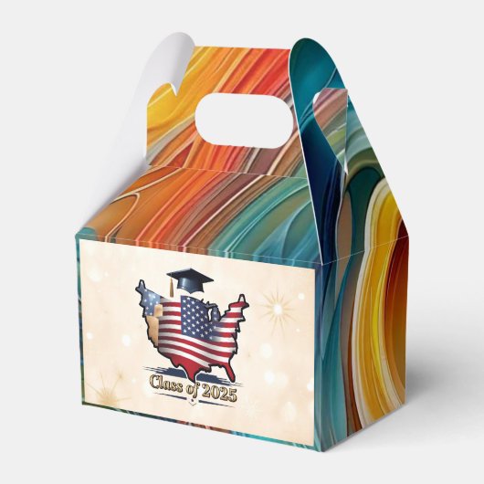 "Patriottische afstudeerpartijbenodigdheden" Bedankdoosjes (Achterkant)