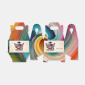 "Patriottische afstudeerpartijbenodigdheden" Bedankdoosjes (Uitgevouwen)