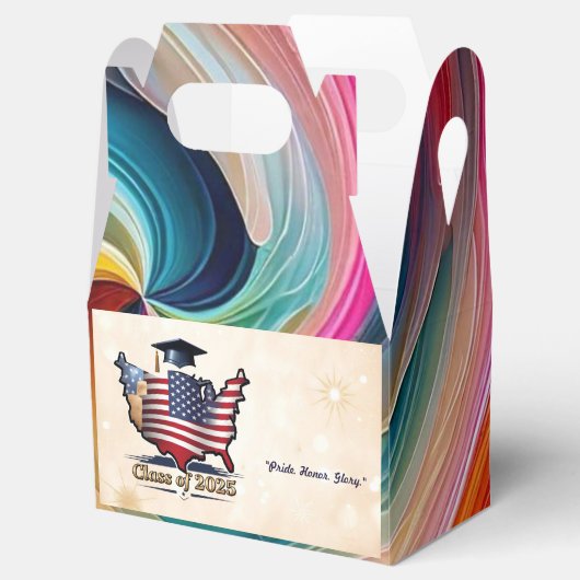 "Patriottische afstudeerpartijbenodigdheden" Bedankdoosjes (Geopend)