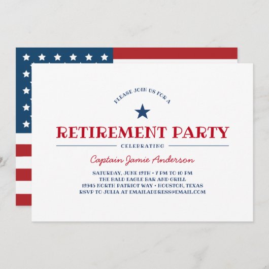 Patriottische aftredingspartij kaart (Voorkant / Achterkant)