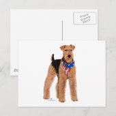 Patriottische Airedale Terrier Briefkaart (Voorkant / Achterkant)