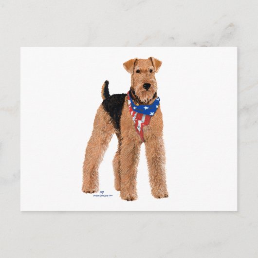 Patriottische Airedale Terrier Briefkaart (Voorkant)
