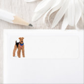 Patriottische Airedale Terrier Etiket (Insitu)