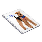 Patriottische Airedale Terrier Notitieboek (Rechterzijde)